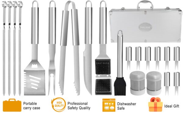 POLIGO 22PCS BBQ Grill Accessories